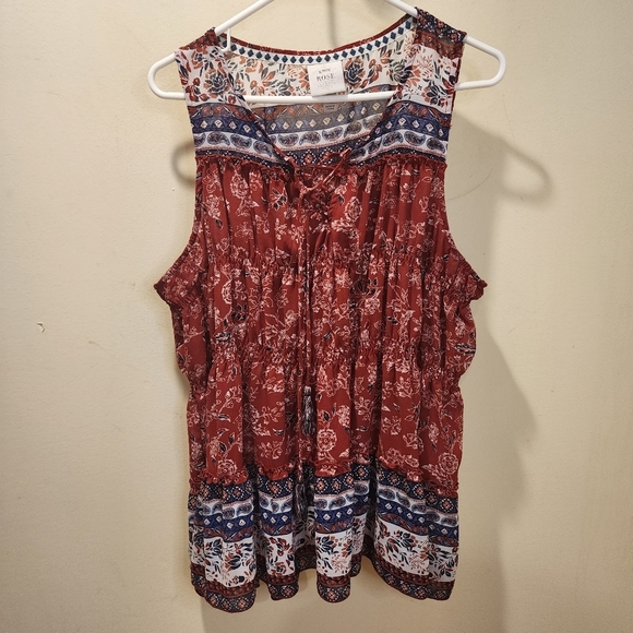 Knox ROSE sleeveless Boho floral top size XXL - Picture 11 of 13